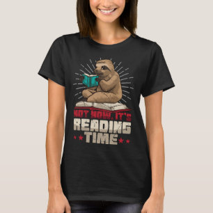 Buchleser Sloth Bookworm Leserbuchklub T-Shirt
