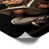 Buchlesung Afro American Reader Bookworm Poster (Ecke)