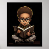 Buchlesung Afro American Reader Bookworm Poster (Vorne)