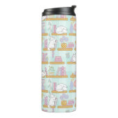 Buchliebchen Süße Katzenname Grün Thermosbecher (Nach links gedreht)