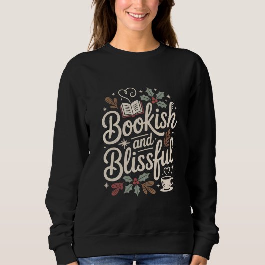 Buchliebend und Glückselig - Kuschelige Feiertage Sweatshirt (Vorderseite)