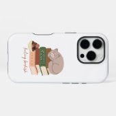 Buchliebende Katze iPhone Hülle (Rückseite (Horizontal))