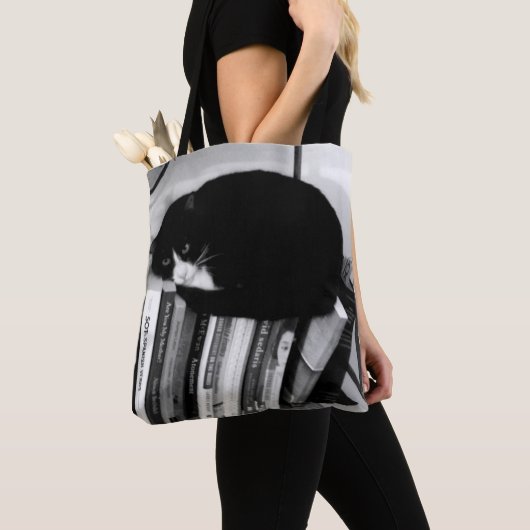 Buchliebende Katze Tasche (Von Nahem)