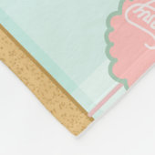 Buchliebende Katzen-Geschenk Grün Pastell Fleecedecke (Ecke)