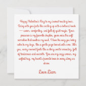 Buchliebender Bär Valentinstag Karte (Rückseite)