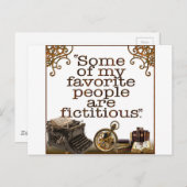 Buchliebhaber / Autoren und Autoren Postkarte (Vorne/Hinten)