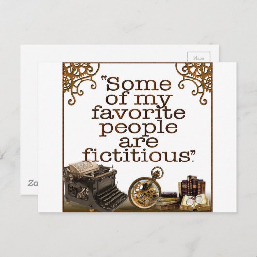 Buchliebhaber / Autoren und Autoren Postkarte (Vorne/Hinten)