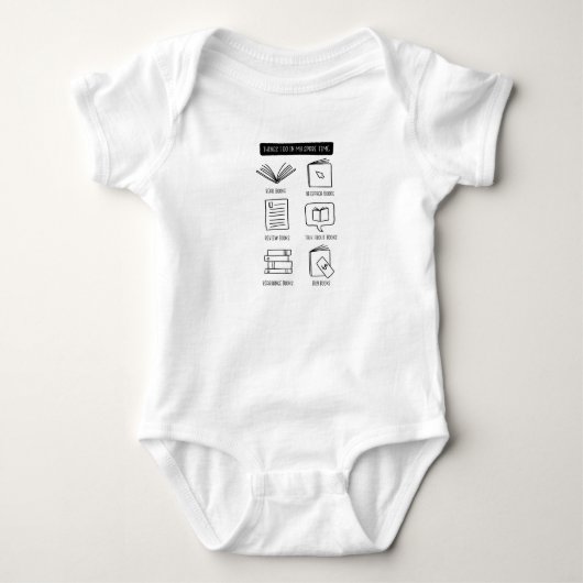 Buchliebhaber Baby Strampler (Vorderseite)