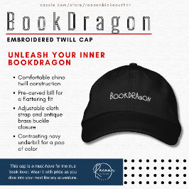 Buchliebhaber 'Bookdragon' bestickte Twill Cap Baseballkappe