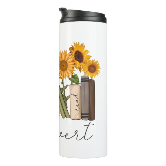 Buchliebhaber Booktrovertierte Thermal Tumbler Thermosbecher (Nach rechts gedreht)