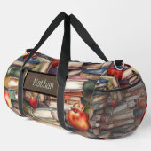 Buchliebhaber - Braun Wildleder - Mit Monogramm Duffle Bag (Rechte Ecke)