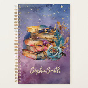 Buchliebhaber Buchstapel Planer