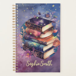 Buchliebhaber Buchstapel Planer