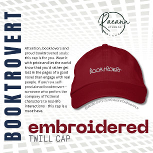 Buchliebhaber Buchtrovert bestickte Twill Cap Baseballkappe