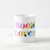 Buchliebhaber bunt Retrotypografie-Trend Kaffeetasse (Mittel)