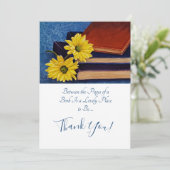 Buchliebhaber Dankeskarte (Stehend Vorderseite)