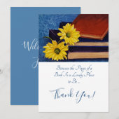 Buchliebhaber Dankeskarte (Vorne/Hinten)