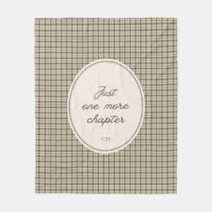 Buchliebhaber Elegantes Skript Gingham Monogramm G Fleecedecke
