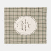 Buchliebhaber Elegantes Skript Gingham Monogramm G Fleecedecke (Vorderseite (Horizontal))