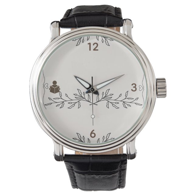 Buchliebhaber eWatch Design für Leseliebhaber Armbanduhr (Vorderseite)