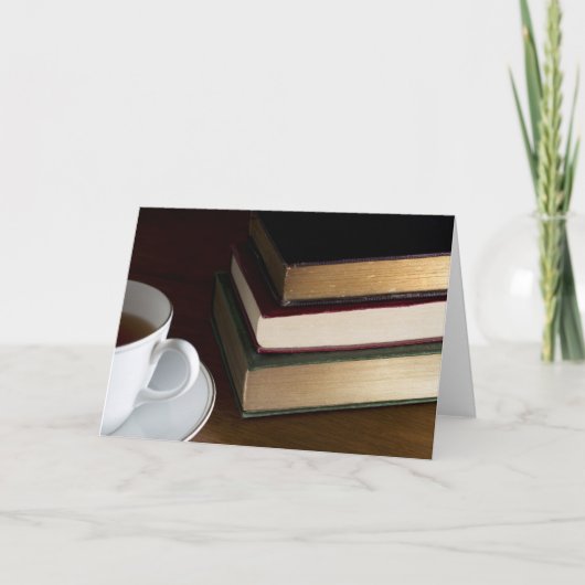 Buchliebhaber Feiertagskarte (Vorderseite)