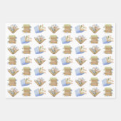 Buchliebhaber Frohe Weihnachten Geschenkpapier Set (Vorderseite 3)
