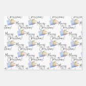 Buchliebhaber Frohe Weihnachten Geschenkpapier Set (Vorderseite)