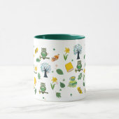 Buchliebhaber Frühlingsdesign 11oz Kaffeetasse (Zentrum)