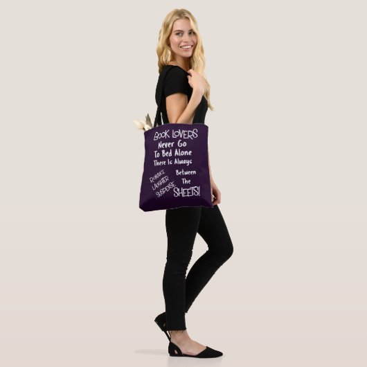 Buchliebhaber Funny Text Zitat Tasche (Am Model)