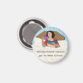 Buchliebhaber gehen nie alleine schlafen magnet (Vorderseite/Rückseite)