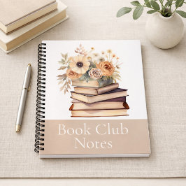 Buchliebhaber-Geschenk Florales Buchclub-Notizbuch Notizblock