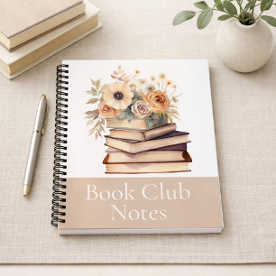 Buchliebhaber-Geschenk Florales Buchclub-Notizbuch Notizblock