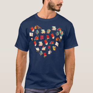 Buchliebhaber Herz, ich Liebe Buch lesen, Buchschr T-Shirt