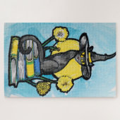 Buchliebhaber-Hexenkatze Puzzle (Horizontal)