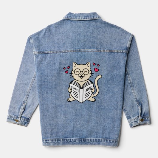 Buchliebhaber Jeansjacke (Rückseite)