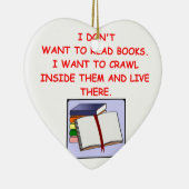 Buchliebhaber Keramik Ornament (Rechts)