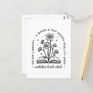 Buchliebhaber Klub mit Mädchen beim Lesen von Squa Postkarte