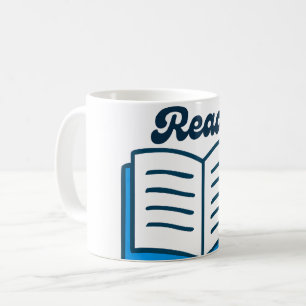 Buchliebhaber lesen kaffeetasse