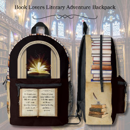 Buchliebhaber Literaturerlebnis-Rucksack Bedruckter Rucksack