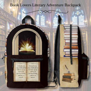 Buchliebhaber Literaturerlebnis-Rucksack Bedruckter Rucksack