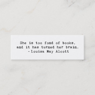 Buchliebhaber Mini Visitenkarte