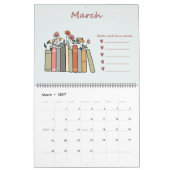 Buchliebhaber mit Buchliste Kalender (Mär 2027)