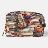 Buchliebhaber Mit Monogramm Waschbeutel (Rückseite)