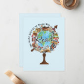 Buchliebhaber Mitteilungskarte (Vorderseite/Rückseite Beispiel)