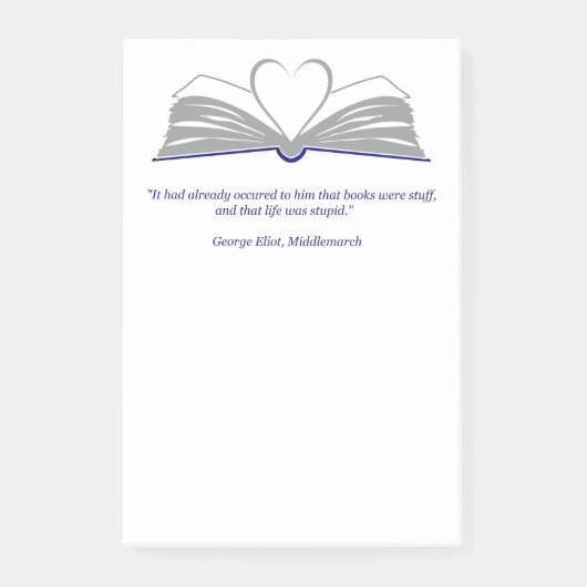 Buchliebhaber Post-It-Notes Post-it Klebezettel (Vorderseite)