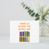 Buchliebhaber Postkarte (Stehend Vorderseite)