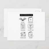 Buchliebhaber Postkarte (Vorne/Hinten)