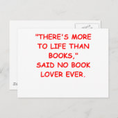 Buchliebhaber Postkarte (Vorne/Hinten)