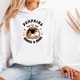 Buchliebhaber Pumpkins Bücher und Bücher Retro Gho Hoodie
