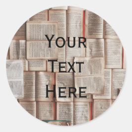 Buchliebhaber Runder Aufkleber